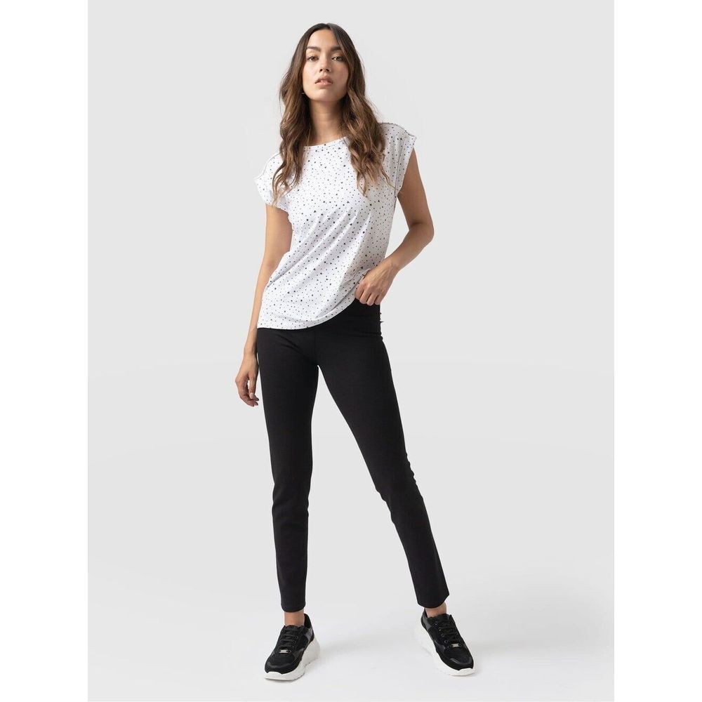 Saint + Sofia Pants Womens 4 Black Ponte‎ Leggings  Hand Made Minimalist Basic